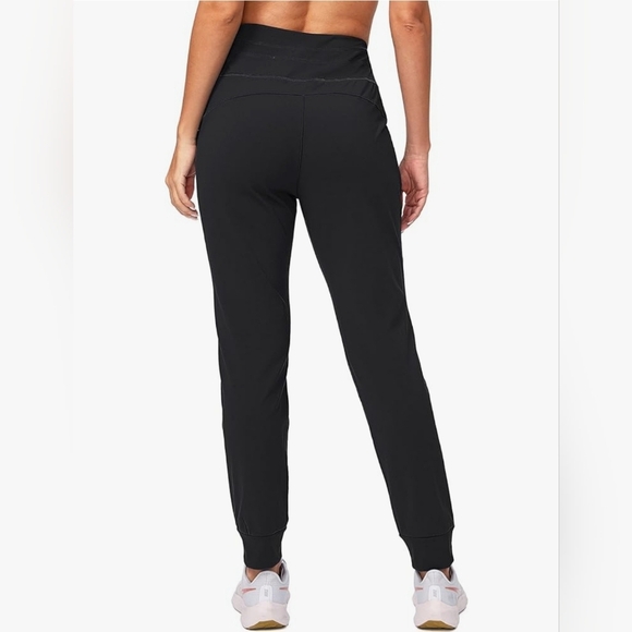 Black Tapered Track Pants with Elastic Cuffs - Picture 1 of 9